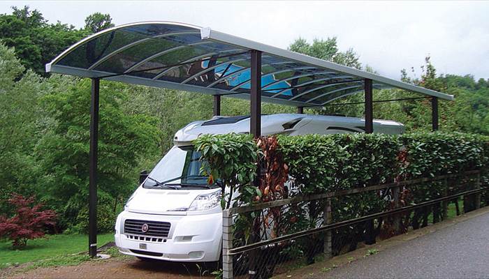 Bogendachcarport, Sonderausführung